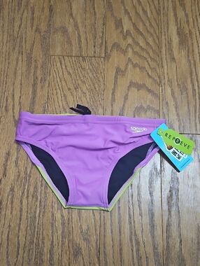 Speedo Eco Endurancd Vibe Collection Color Block Swim Briefs Size 28 NWT